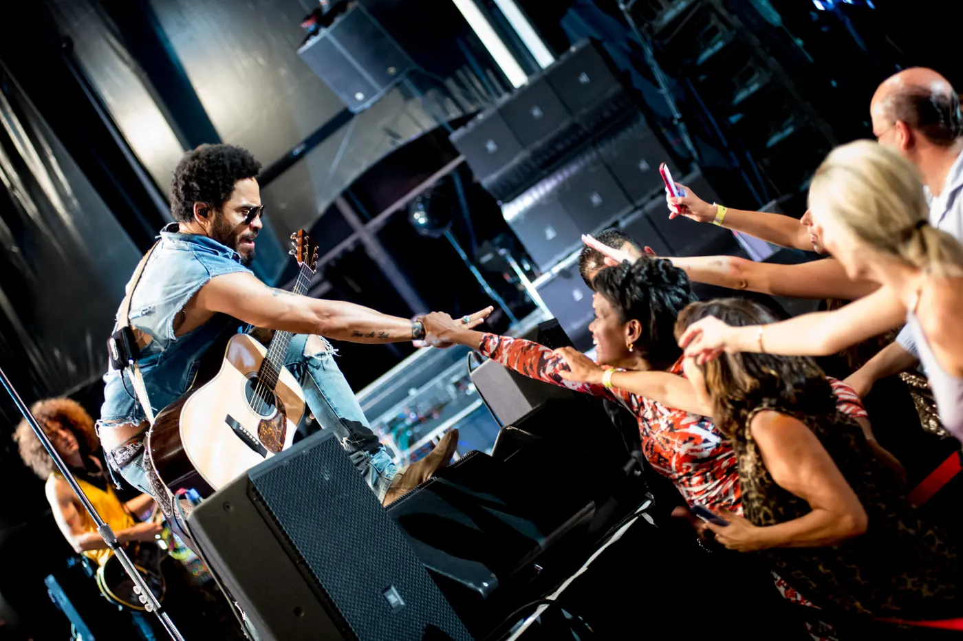 Lenny Kravitz entre el público, Marbella 2015